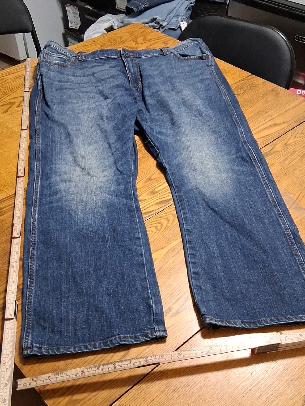 WRANGLER Jeans  Mens 42 X 32 BLUE  Preowned Used RETRO BOOTCUT BOOT CUT RELAXED